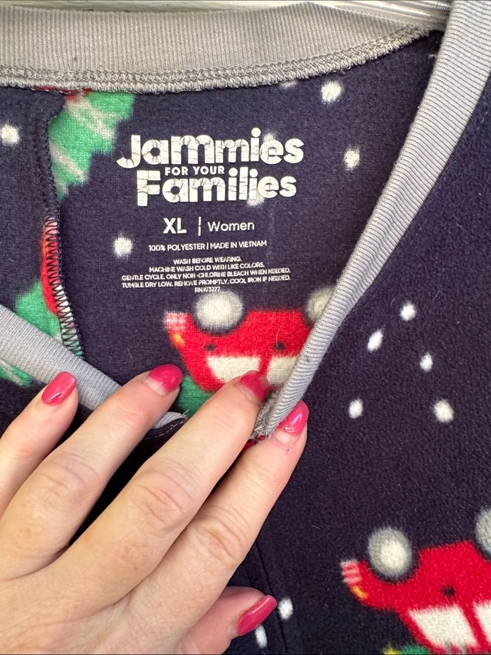 Women’s JAMMIES FOR YOUR FAMILY Warm Fleece Holiday Winter 1-PC Zip Pajamas